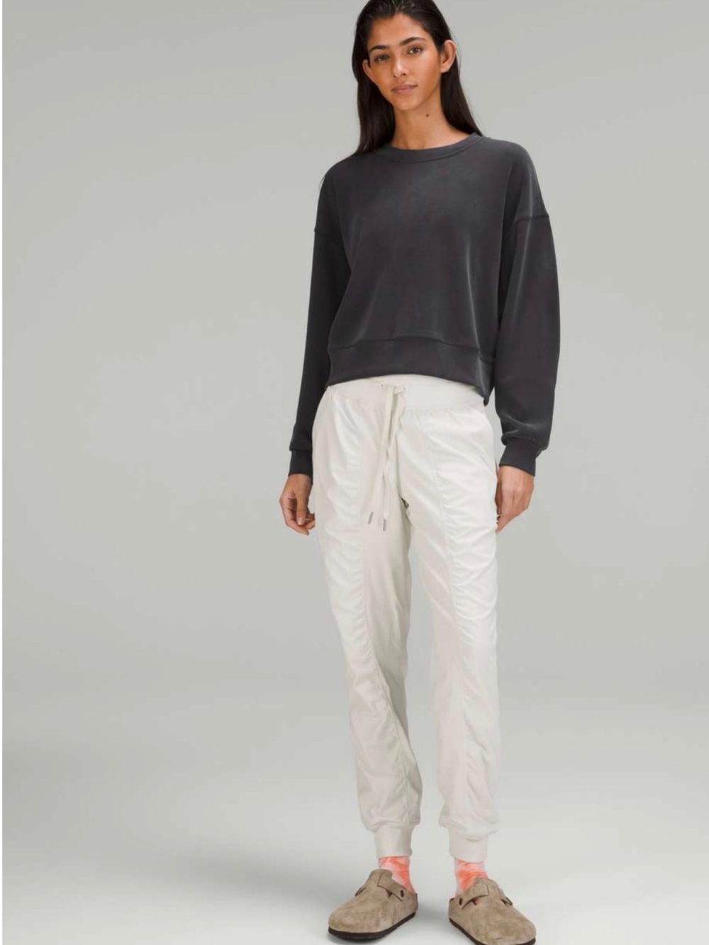 Lululemon perfectly oversized cropped crew black NWT size 10